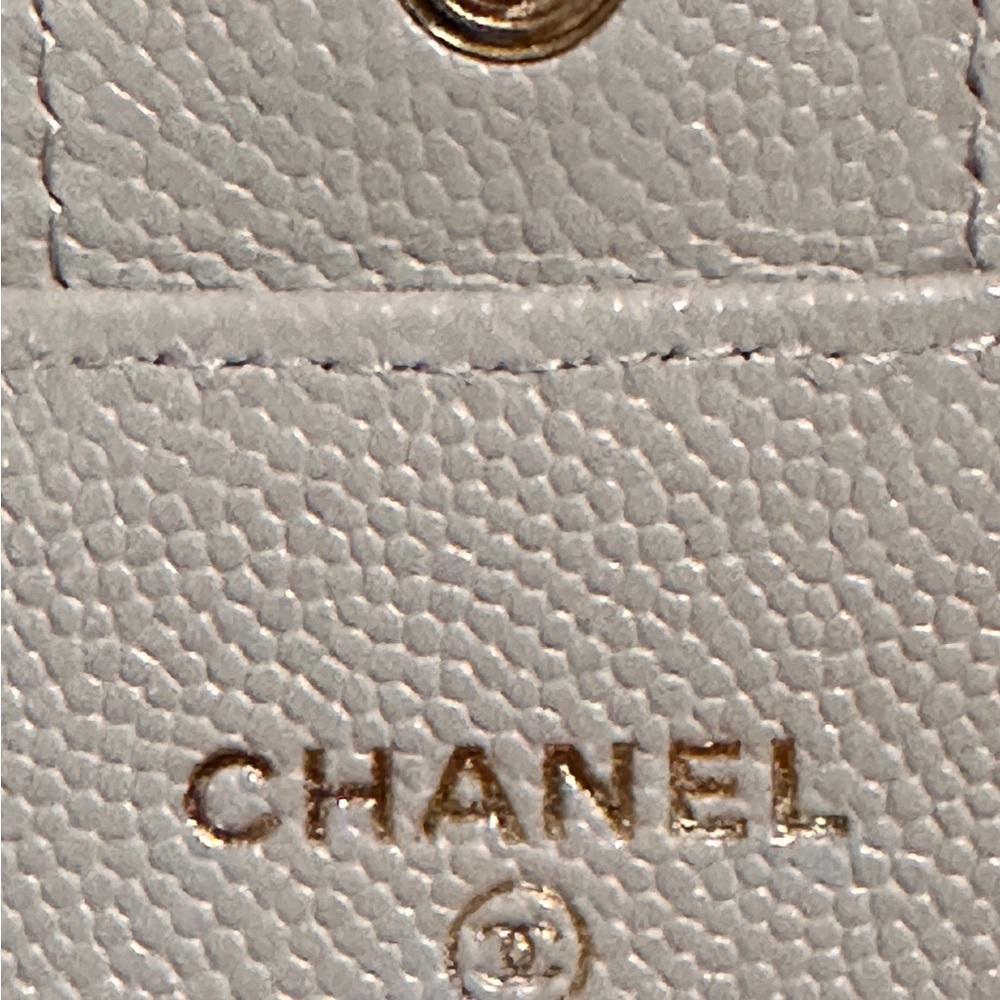 CHANEL New Dove Grey 21A Caviar Leather Gold HW WOC🩶Converted Wallet on Chain - Picture 10 of 15
